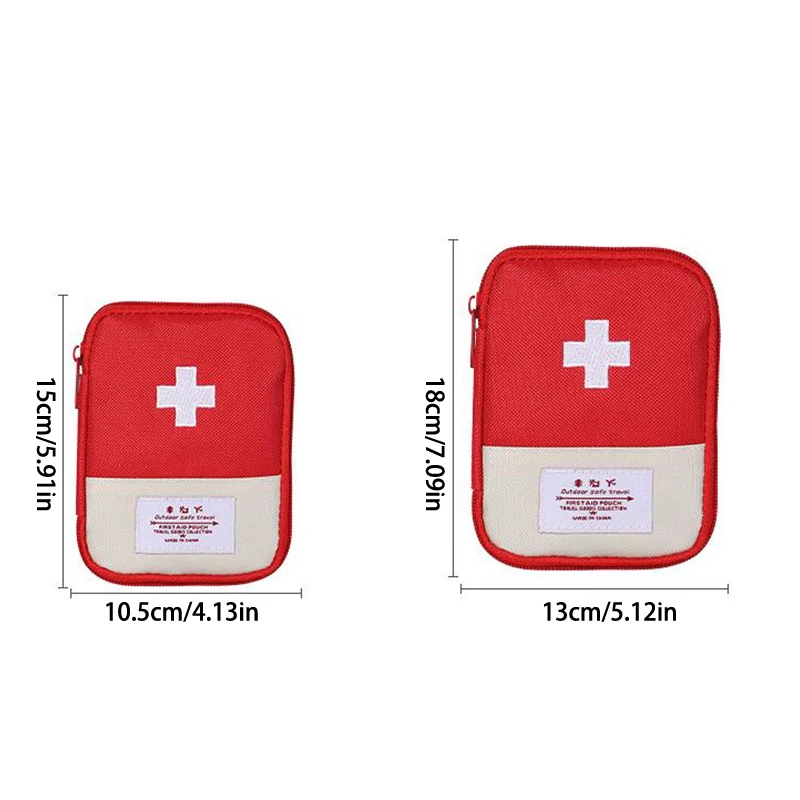 1PC Mini Portable Medicine Bag Travel First Aid Kit Medicine Bag Storage Bag Survival Kit Medicine Box Outdoor Emergency Camping