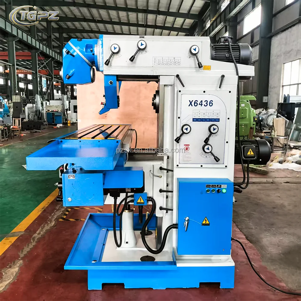 X6436 Turret Universal Mill Swiveling Vertical/Horizontal Head Vertical/Horizontal Milling Boring Drilling in One