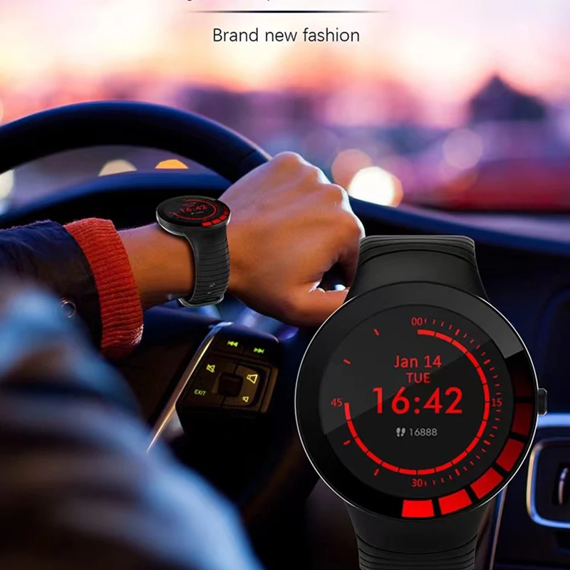 Full Touch Smart Watch Men Black Sport bracciale cardiofrequenzimetro monitoraggio del sonno IP68 Smartwatch impermeabile per IOS Android
