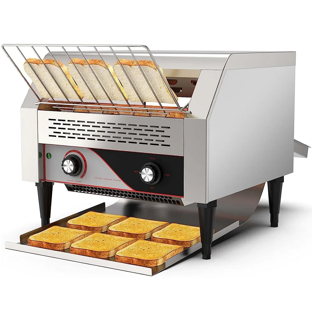 

Sizhi Wholesale Catering Food Equipment Stainless Steel Electric Commercial 450 Slices/Hour Bread Toast Conveyor Toaster