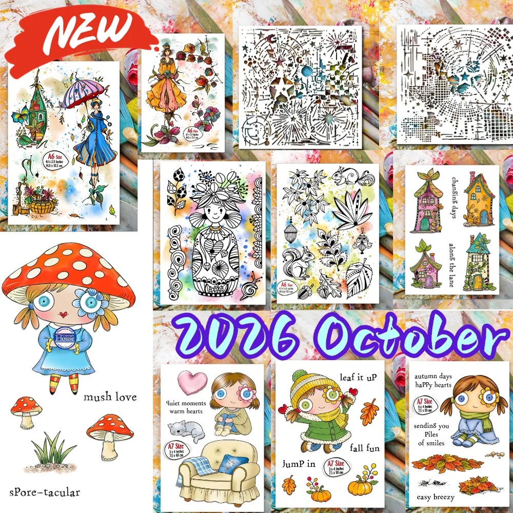 Mushroom leaves 2026 New Stamps And Dies Scrapbook Diary Decoration Stencil Embossing Template DIY Greeting Card Handmade