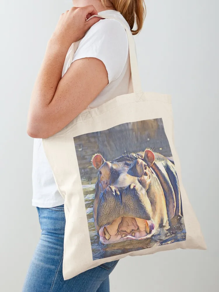 

Hippo Tote Bag Canvas stote bag shopper bags Canvas tote bags men