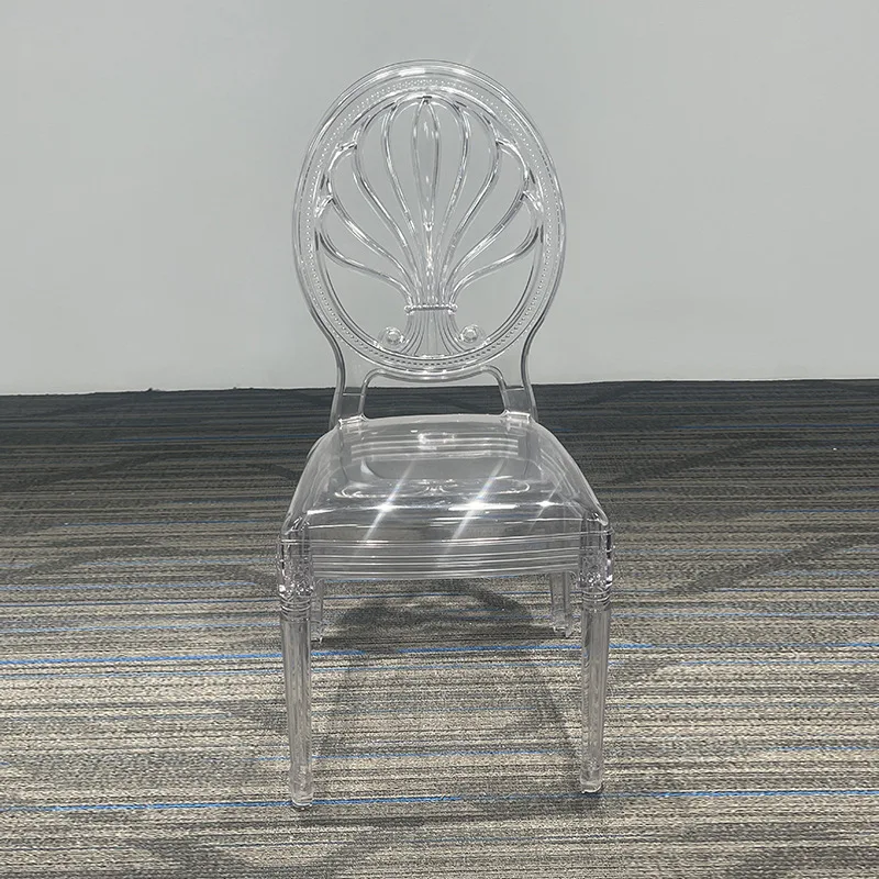 Wedding Transparent Crystal Resin Acrylic DiningHotel Banquet Hall  Phoenix Backrest Chair