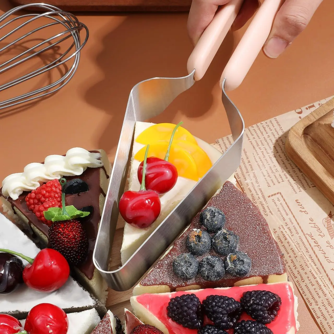 Stainless Steel Cake Cutter Divider 26cm, Cake Slicing Guide for Even Equal Pieces, Baking Tool