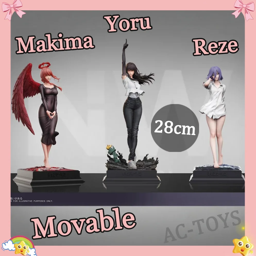 Chainsaw Man Yoru/Asa Mitaka, Makima & Reze 28cm Sexy Anime Movable Figures - War Devil, Control Devil & Devil Collectible Toy