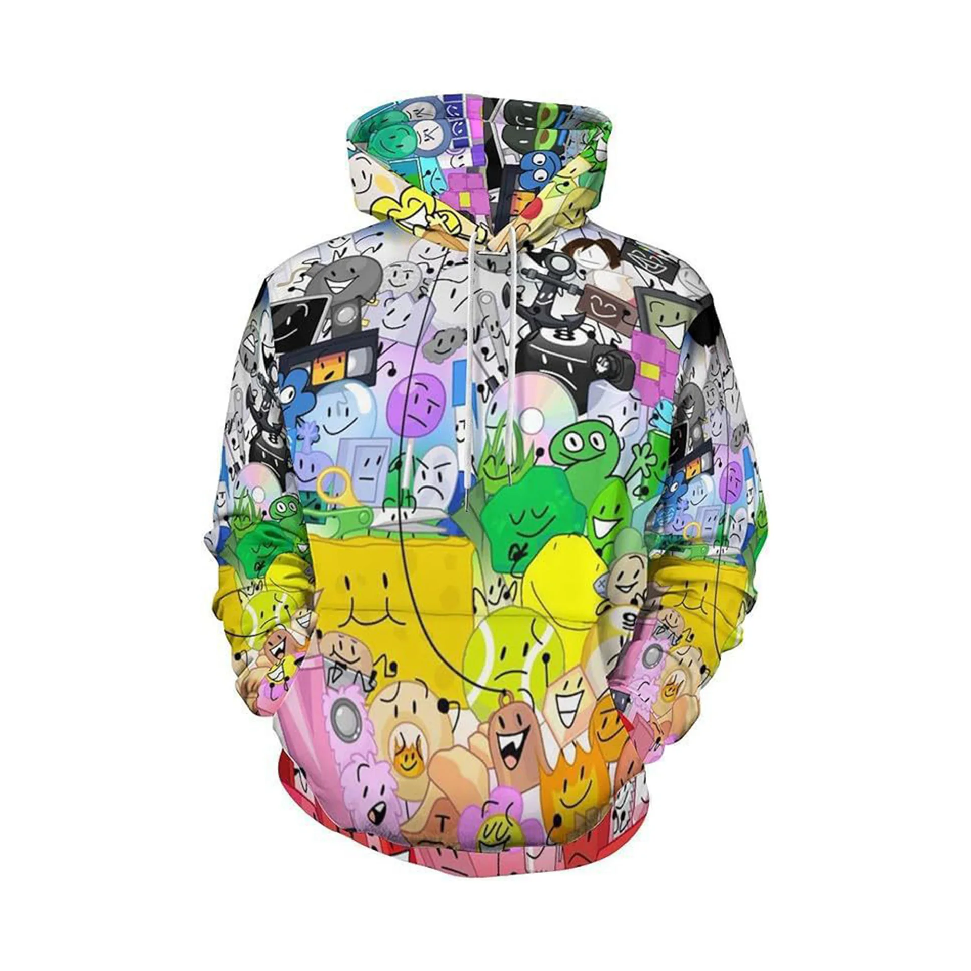 Battle for Dream Island Cosplay Blocky Bubble Coiny Men's Casual Hoodies Sweatshirts 3D Printed Hooded Pullover Coat Outfit Tops