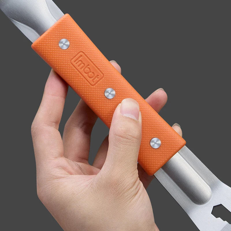 Imbot Pry Bar Multifunctional Nail Remover+Scraper+Screwdriver+Labor-Saving Pry Bar High Hardness Frosted Handle Decoration,