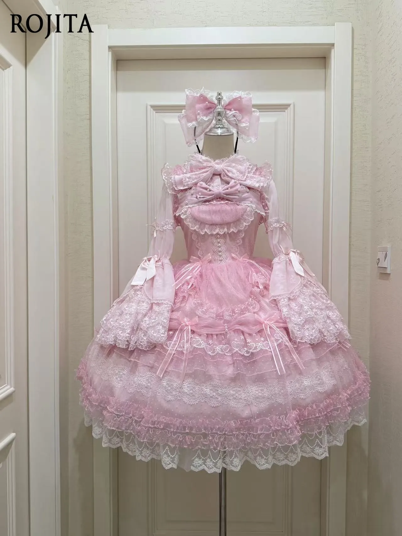 

Платье на бретелях для девочек, оригинальный дизайн, платье Лолиты, кукла Feel JSK, розовое платье Лолиты без рукавов, кавайный наряд, весна-лето