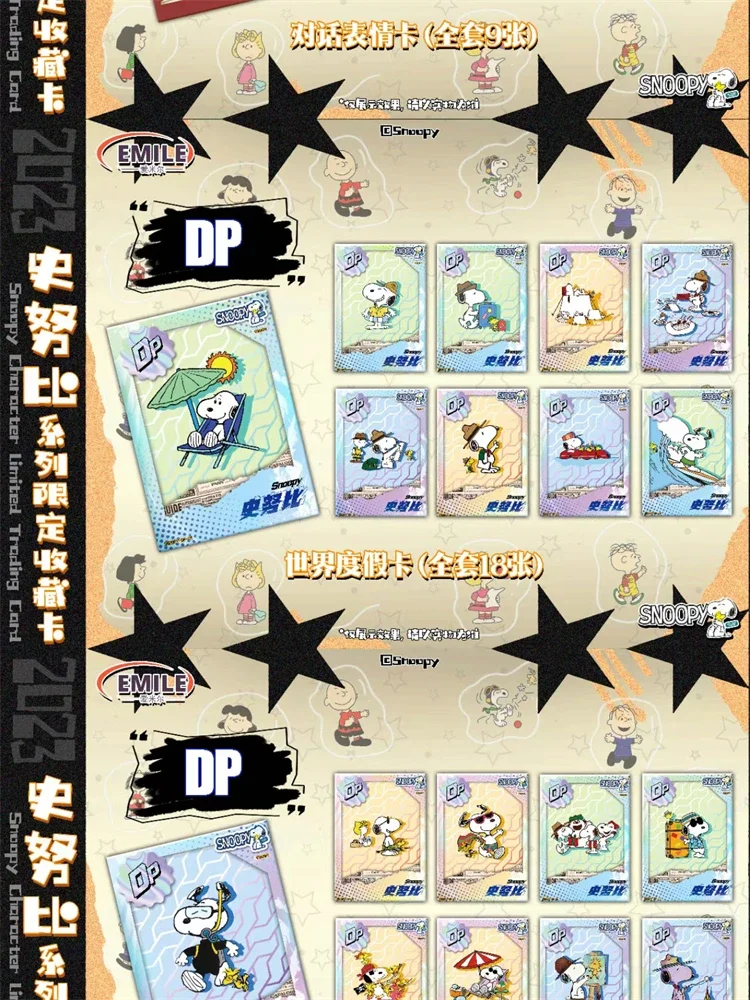 Cartes de collection Anime Snoopy, édition d'anniversaire, cartes à collectionner limitées, cartes de collection Rares HR PR DP, cadeaux d'anniversaire pour enfants