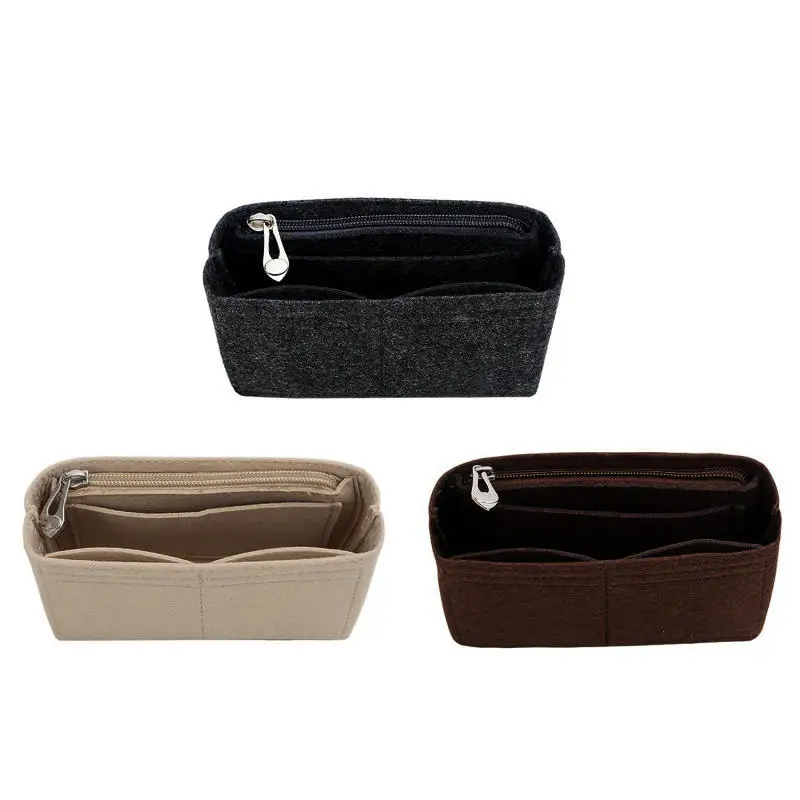 

Trendy Felt Insert Bag Organizer Makeup Organizers Liner Perfect for Brand Women's Handbags Cosmetic Bags Bag Accesories