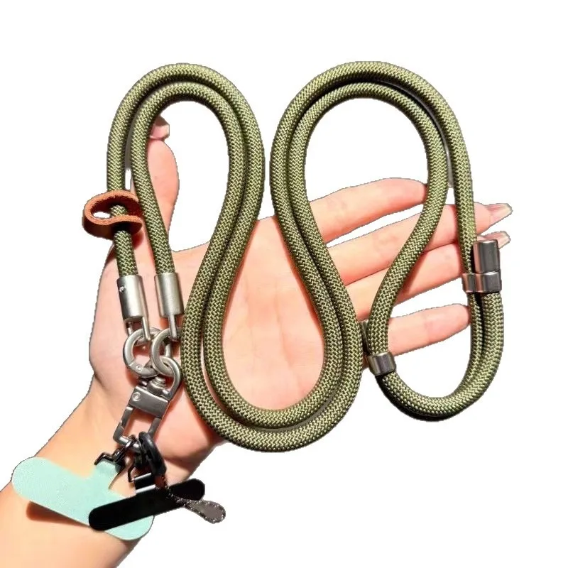 

Handsome men's and women's mobile phone lanyard double buckle adjustment mobile phone lanyard crossbody can be carried back