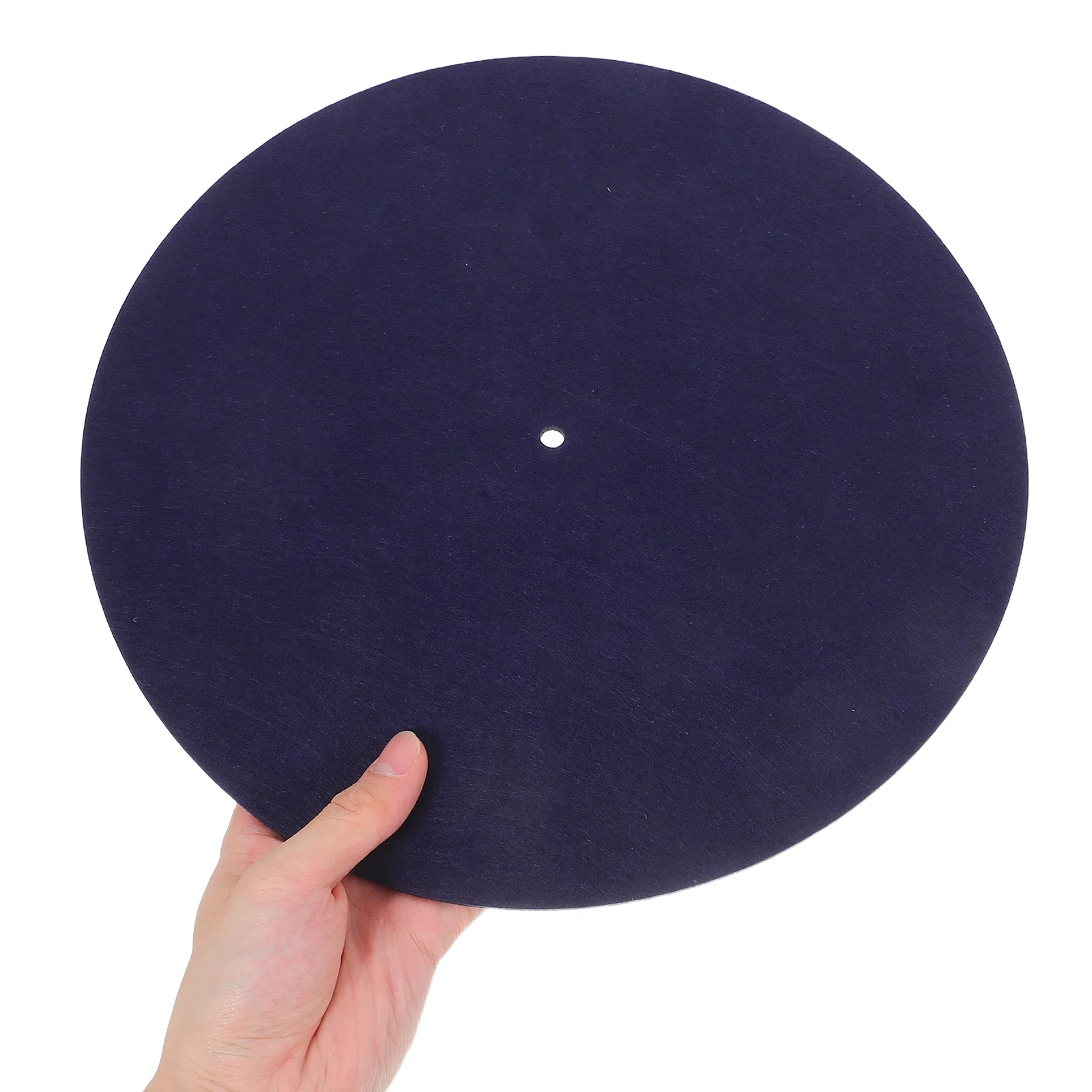 

1pc Turntable Platter Mat Felt Vinyl Record Slipmat Anti-Vibration For Phonograph Player Navy Lightweight Portable Design Dj