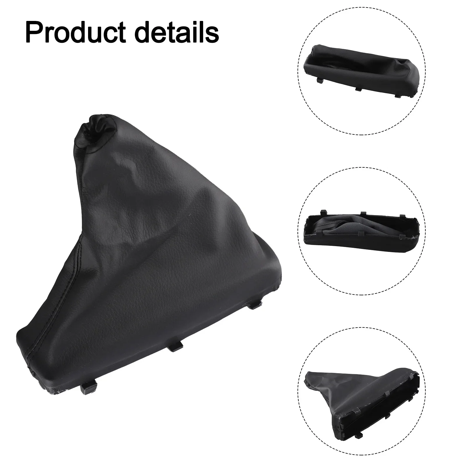 For Vehicle Enhancement Black Parking Handbrake Gaiter Seamless Integration Stylish Interior Upgrade Easy To Clean