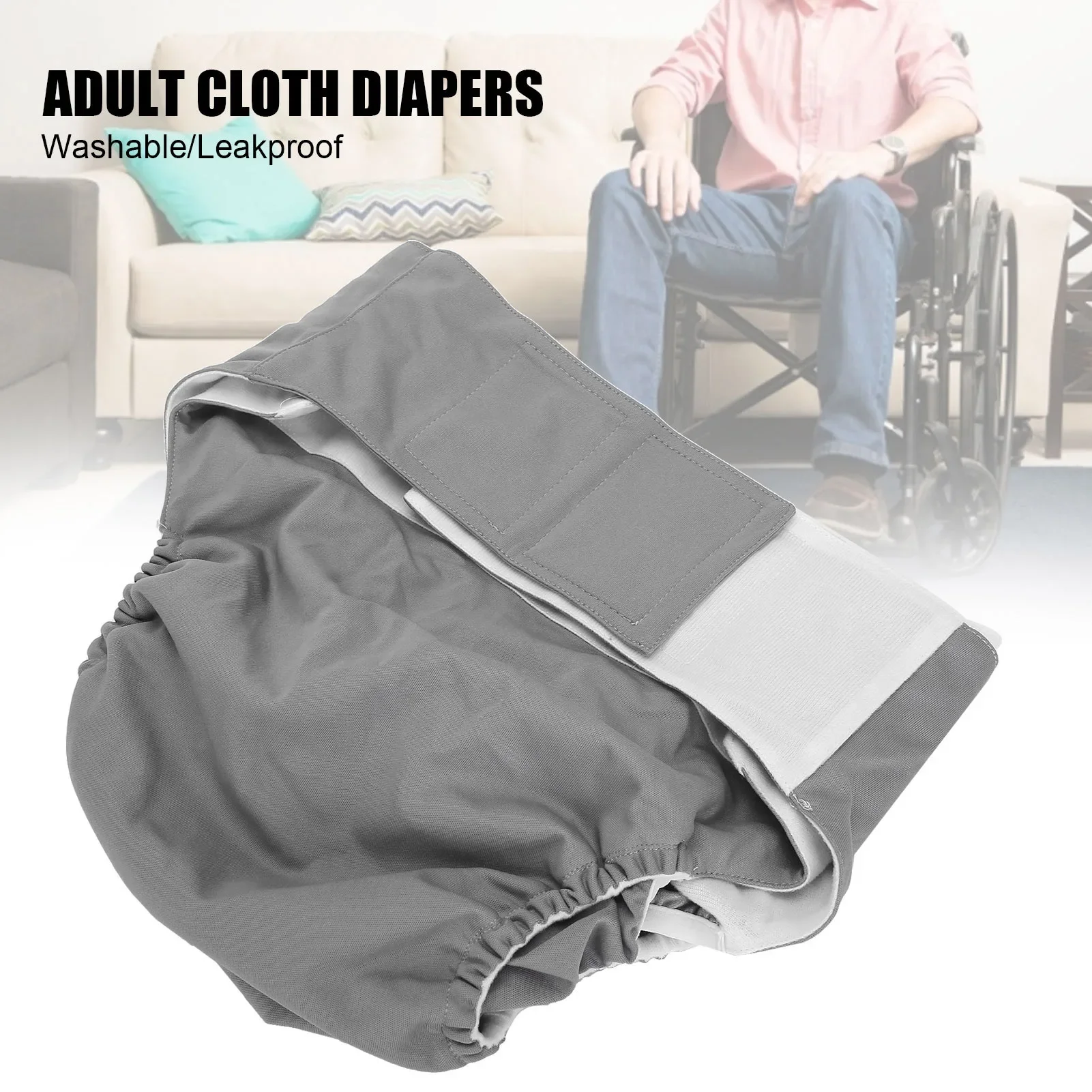 

Моющиеся тканевые подгузники для взрослых — дышащие водонепроницаемые подгузники для ухода за недержанием пожилых людей для комфортной жизни, удобные