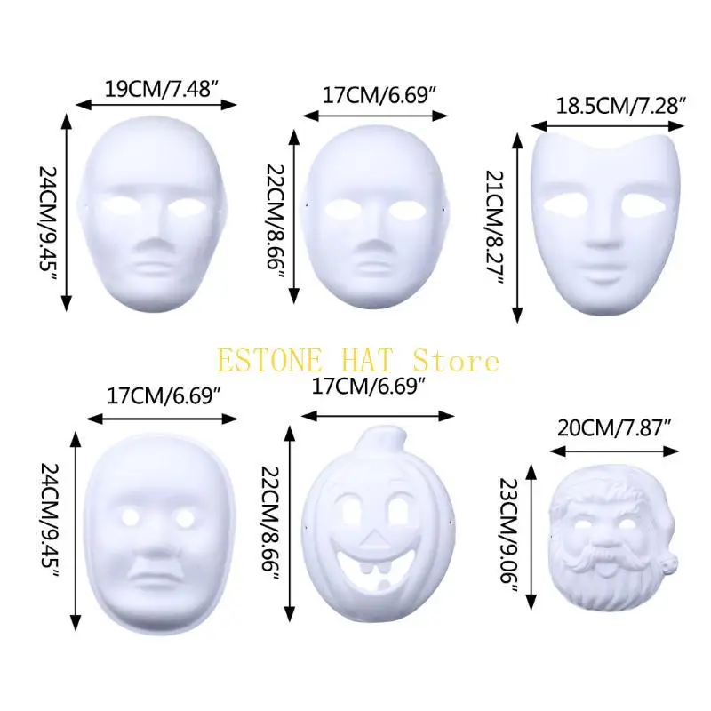 49 masque peignable blanc masque costume vide Diy masque complet masque peintable blanc bricolage masque artisanal masque