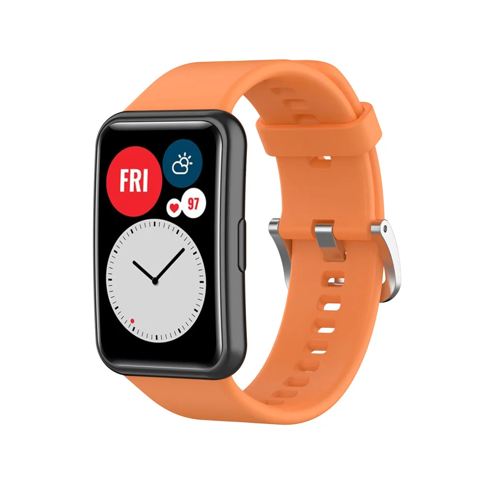 BEHUA Buntes Silikonarmband für Huawei Watch Fit Original Smartwatch-Zubehör, Handgelenksband mit Werkzeug, einfache Anpassung – Detail 17