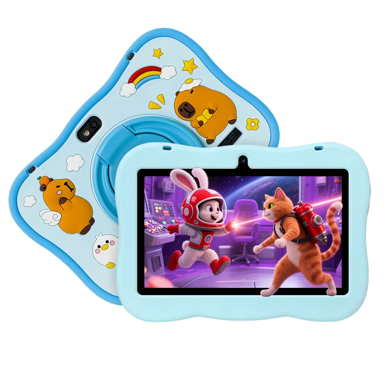 

Kids Tablet 7 inch, Children Tablet with Parent Control,dual cameras, children's gifts for Christmas and birthday.Pink