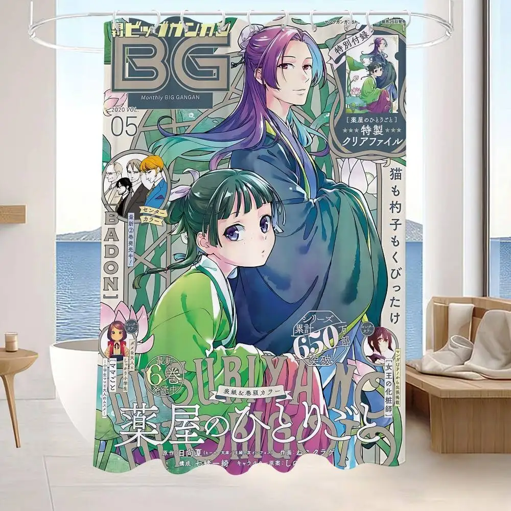 

Аниме A-apothecary D-diaries водонепроницаемая тканевая занавеска для душа украшение для ванной комнаты занавеска для дома в гавайском стиле занавеска для душа