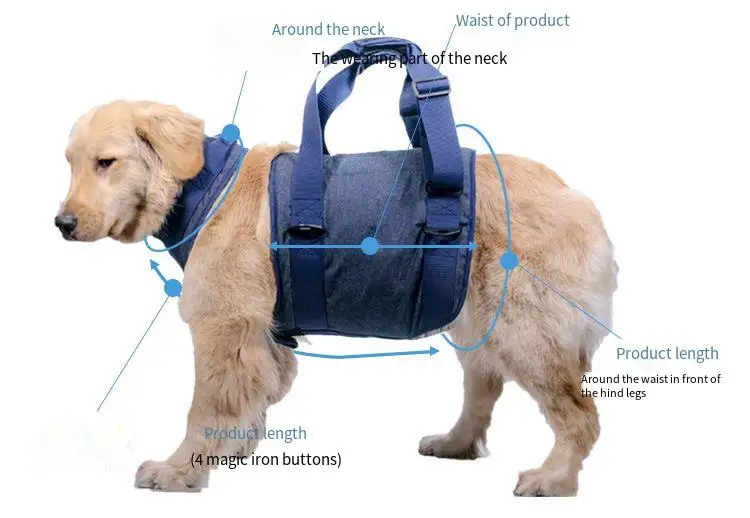 

Portable Pet Dog Hip Support Assist Leash Chest Strap Portable Chest Strap For Elderly Dogs Walking Help Weak Rear Legs
