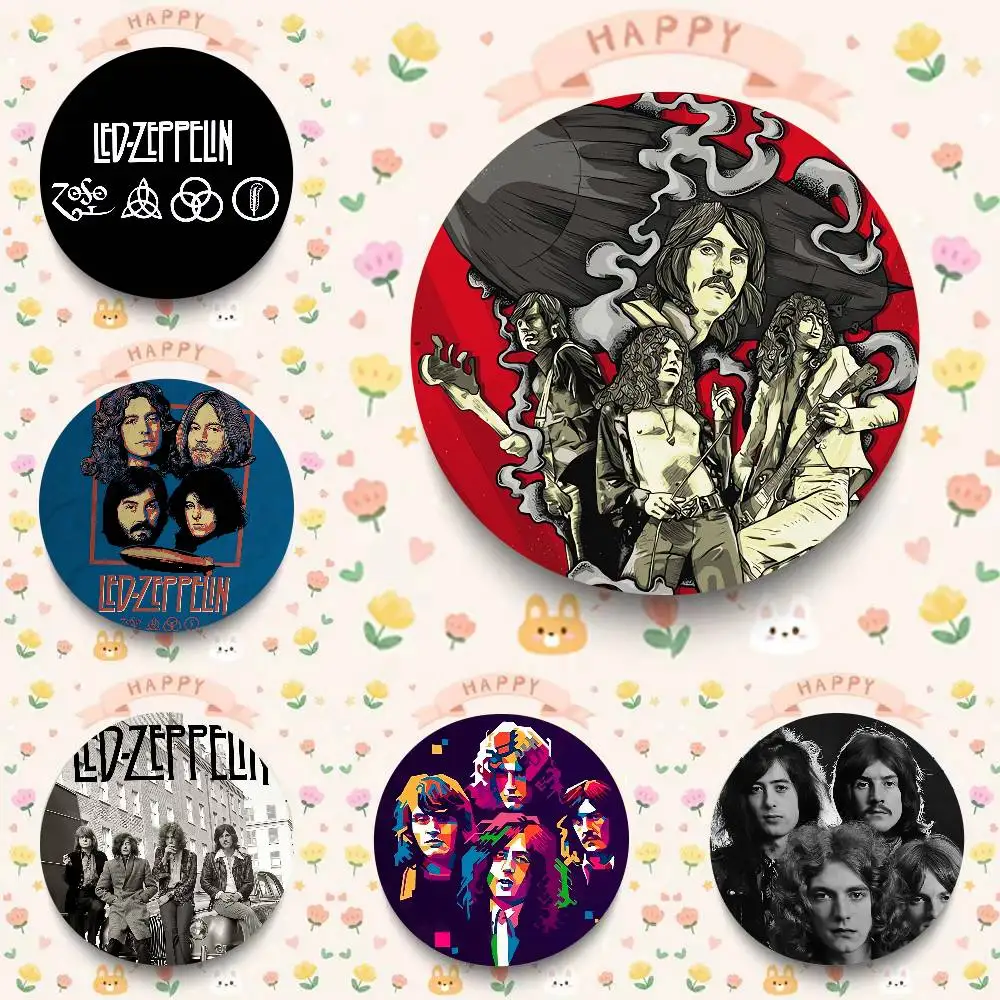 Rock Band Led Zeppelin Anime Game Button Pin Cartoon Brooch Bag Clothes Decor Badge Accessories Friends Gifts
