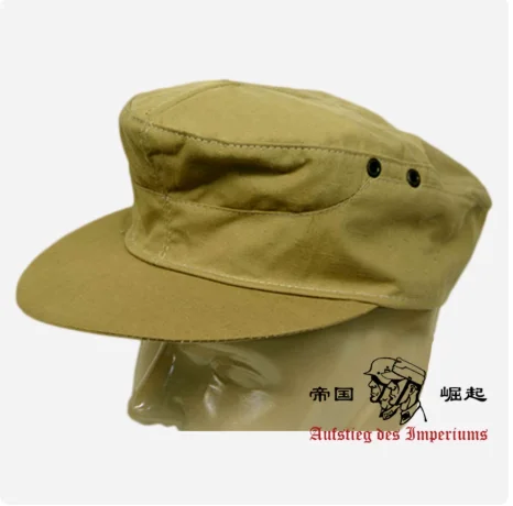 Reproduction of WWII German African Army Sand Yellow Cotton Fabric Mountain Hat M43 Assault Hat