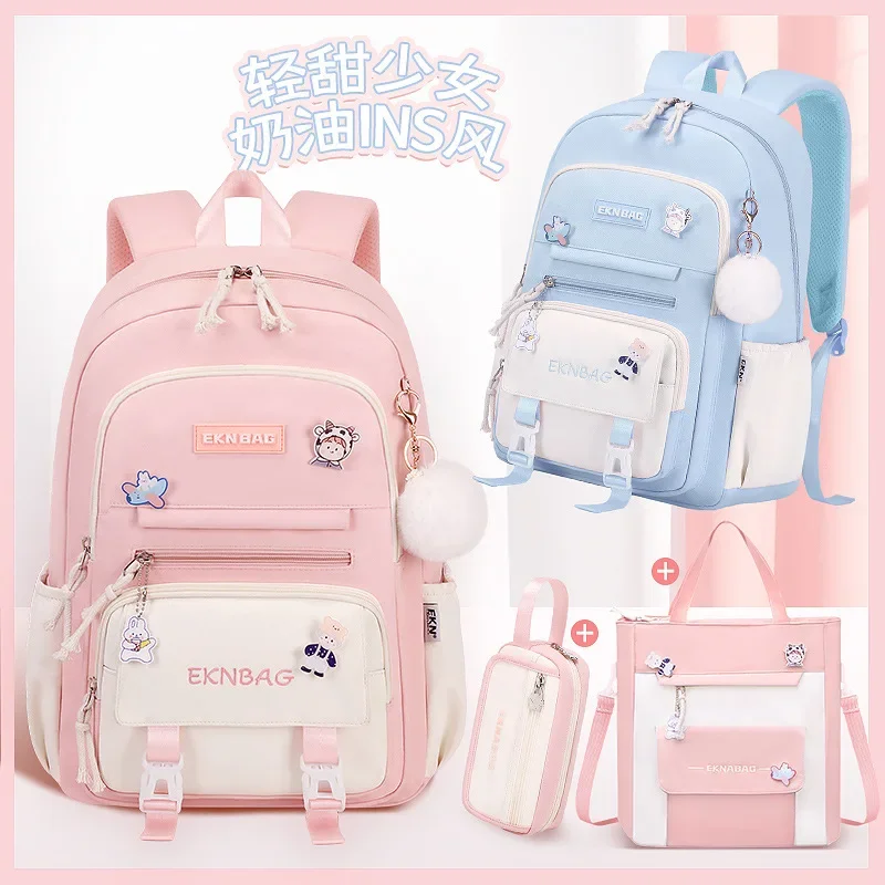 

5-6 Grades Primary School Students Children's Kawaii Schoolbag Girls Waterproof Large Capacity Oxford Cloth Cute School Backpack