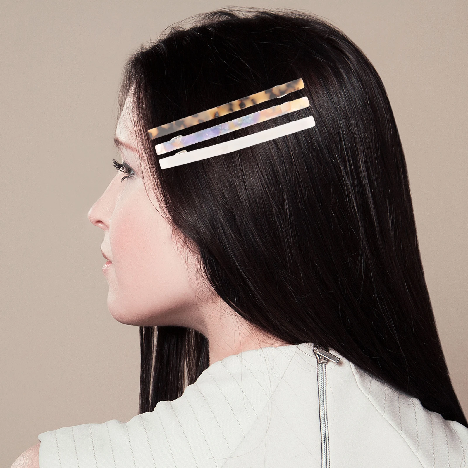 

6 Pcs Clip Set Acetate Marble Marble Pattern Barrette Barrettes Flat Pins Durable Travel Gifts for Women Girls