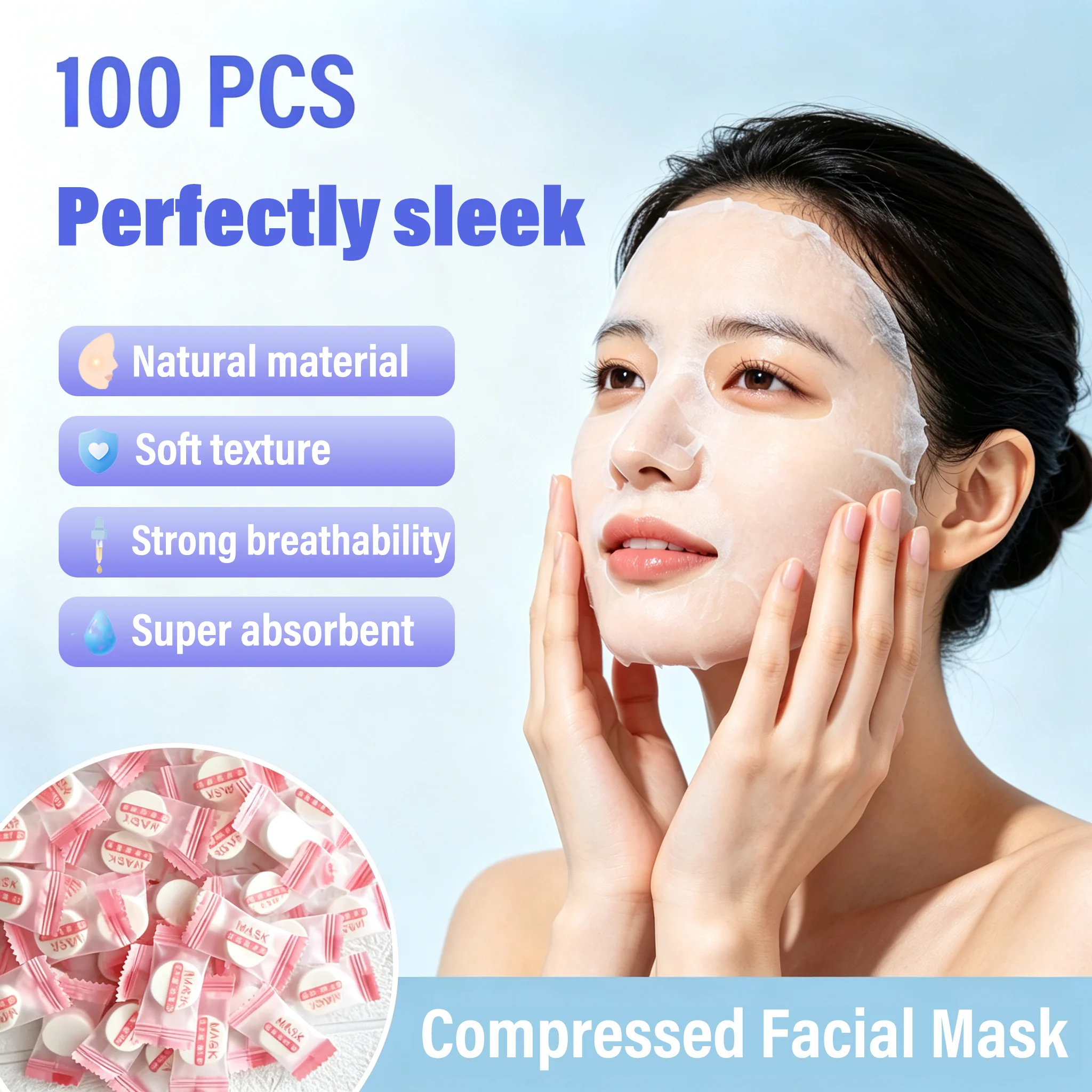 30/50/100 Pcs Disposable Compressed Mask Skin Care Portable Travel Non-woven Mask Face Sheet Beauty Face Towel Cleaning