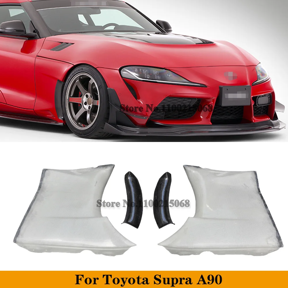 Carbon Fiber+FRP VRS Side Bumper Fender Air Intake Vent Spiltter Aprons For TOYOTA SUPRA A90 A91 Auto Tuning