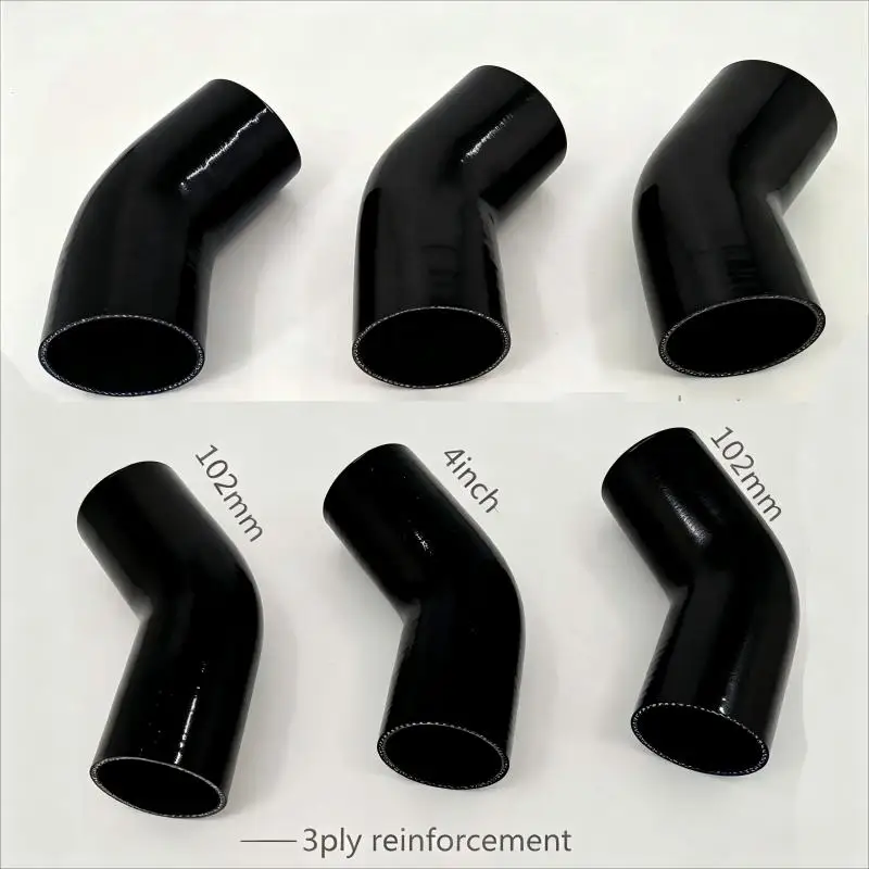 45 Degree Elbow General Silicone Coolant Intercooler Pipe Tube Hose ID 76mm 80mm 83mm 89mm 102mm 114mm 127mm