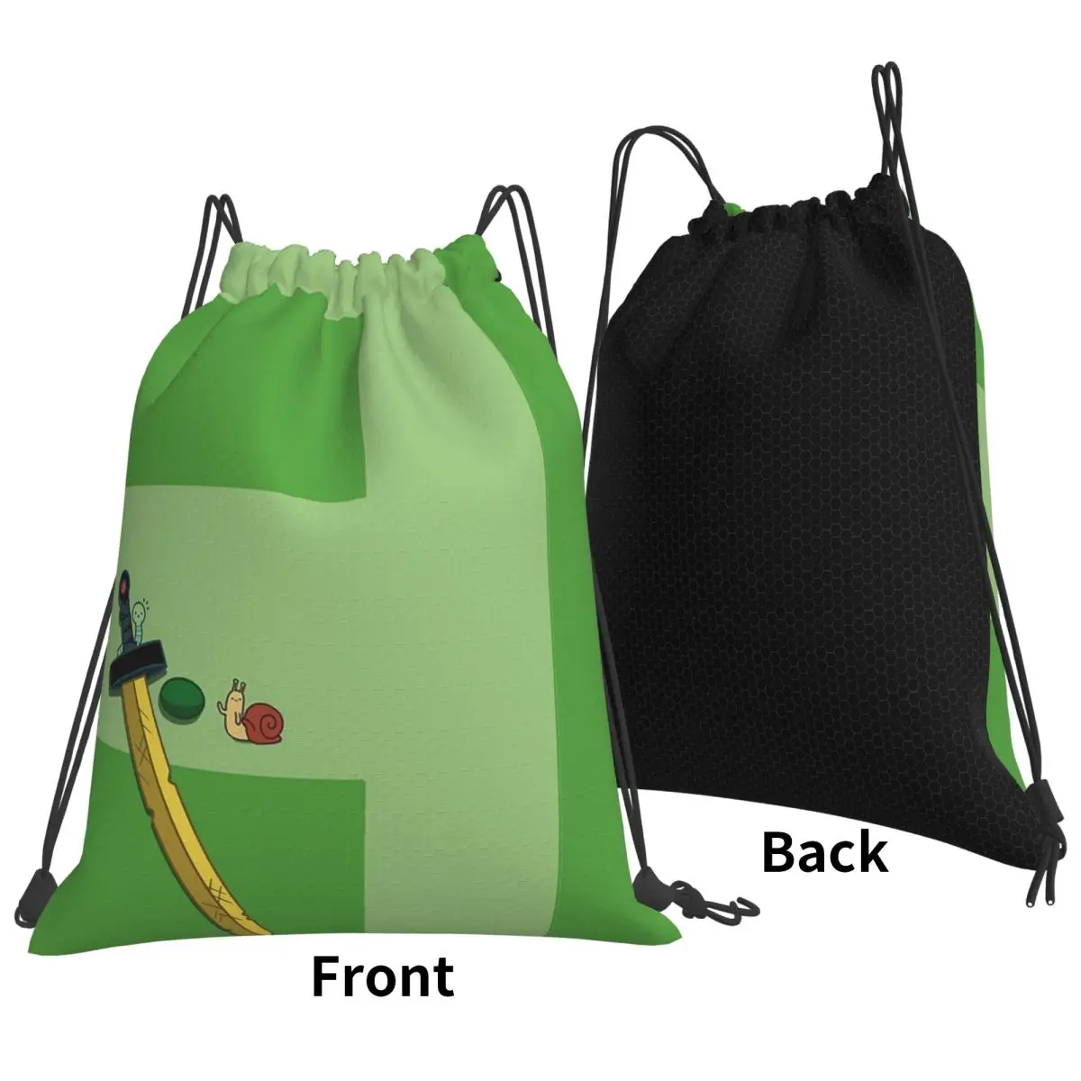 Finn The Human Adventurer Backpacks Casual Drawstring Bags Sports Bag Book Bags for Travel School