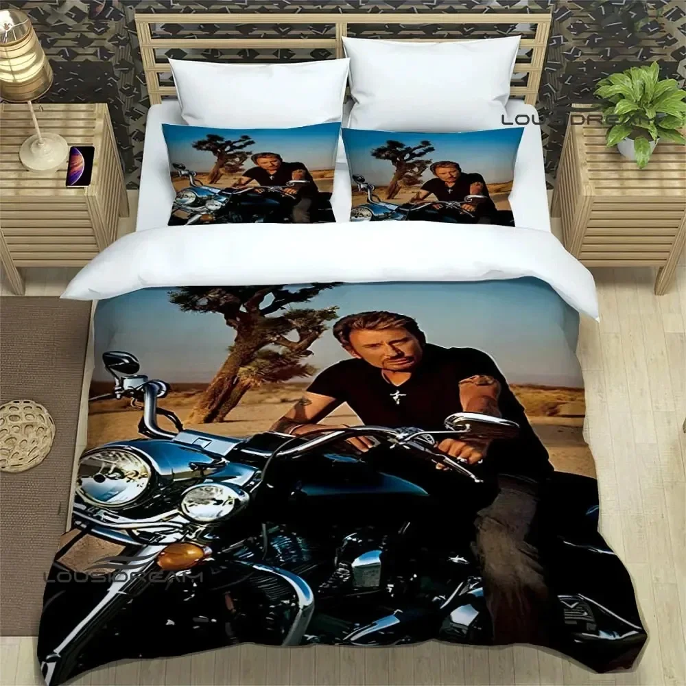 rock star Johnny Hallyday Bedding Sets exquisite bed supplies set duvet cover bed comforter set bedding set luxury birthday gift