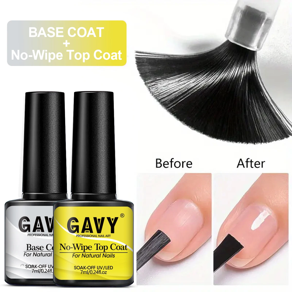 ชุดยาทาเล็บเจลติดทนนาน ท็อปโค้ท 3 ชั้น + เบสโค้ท + เคลือบด้าน ของขวัญที่สมบูรณ์แบบสำหรับสุภาพสตรี