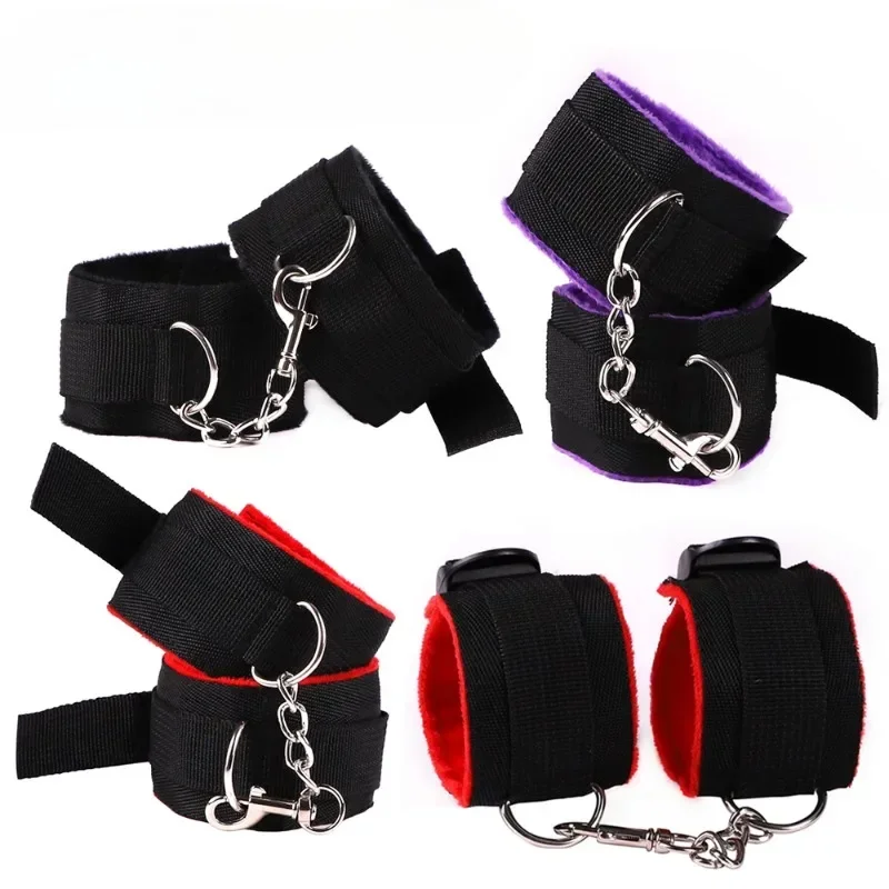 

Adjustable Bondage Handcuffs with Blindfold for Sex to Men Women Couples Bdsm Slave Role Play Restraints Flirt Erotic Accessory