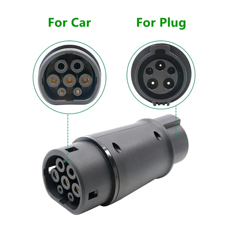 TOEV Type 2 to GBT 7/22KW EV Charger Adaptor J1772 to Tesla Electric Car Charging Converter Adapter 32A for EVSE Charging