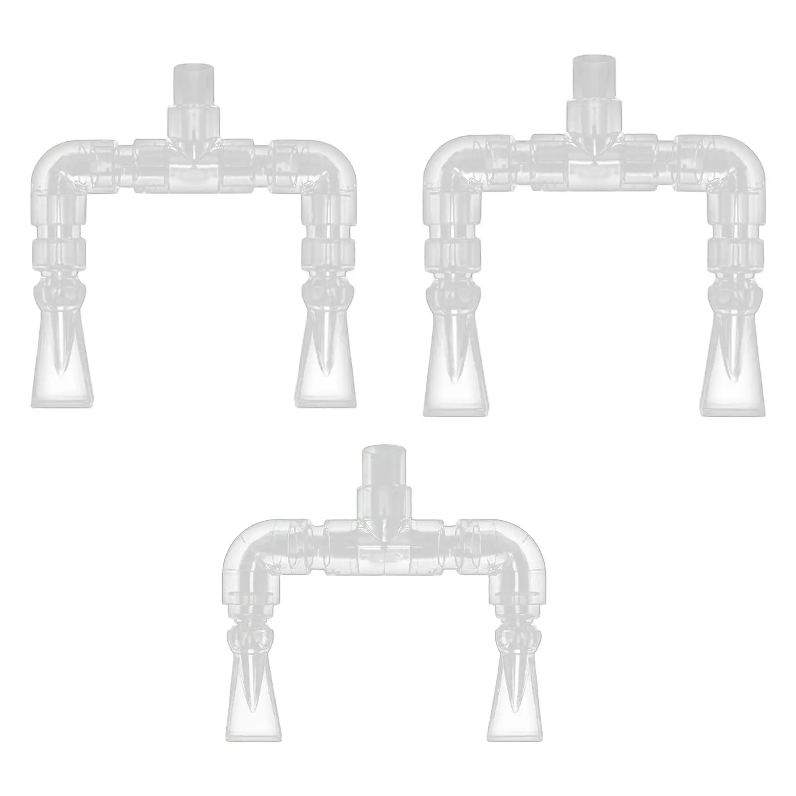 Aquarium Plumbing Kit Dual Outlets Transparent Output Nozzles Improving Water