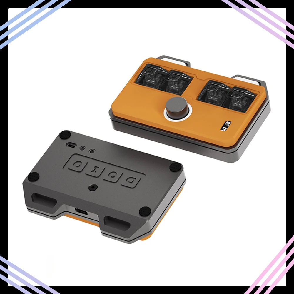 

DOIO KB04-B01 Механическая клавиатура Bluetooth Беспроводная с ручкой 4-клавишная дизайнерская клавиатура из алюминиевого сплава на заказ PS PR Office