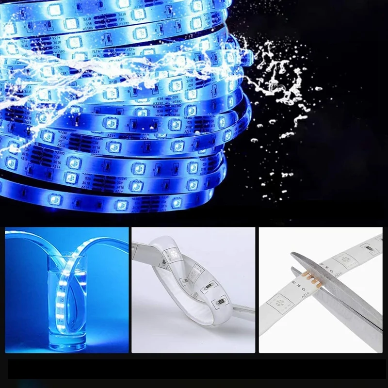 

CMHI-10M Waterproof Led Strip Lights With 44 Keys Controller Flexible Color Changing RGB Light Strips