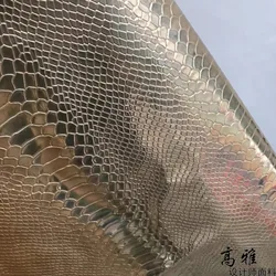 Illusory Color Mirror PU Leather Fabric for Stage Performance Clothing Designer Handmade Diy Sewing Material Cloth