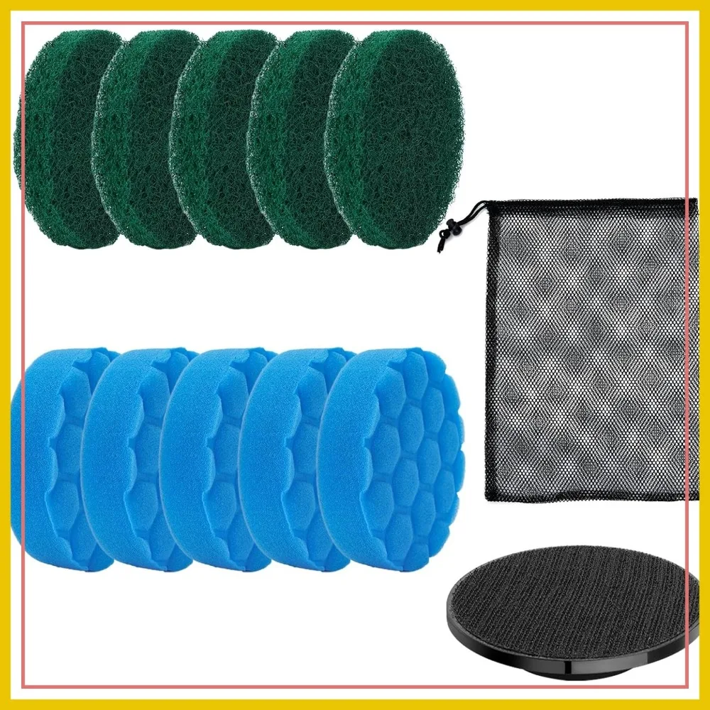 

10-Piece Electric Spin Scrubber Brush Heads Set for Cordless Power Scrubber, Kitchen Bathroom Floor Tile Cleaning Kit