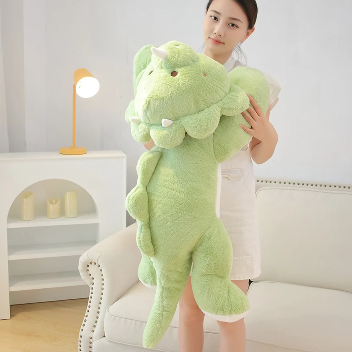 

Giant Dinosaur Plush Toy Soft Stuffed Cartoon Animal Green Dragon Doll Girlfriend Sleeping Pillow Kids Birthday Gift