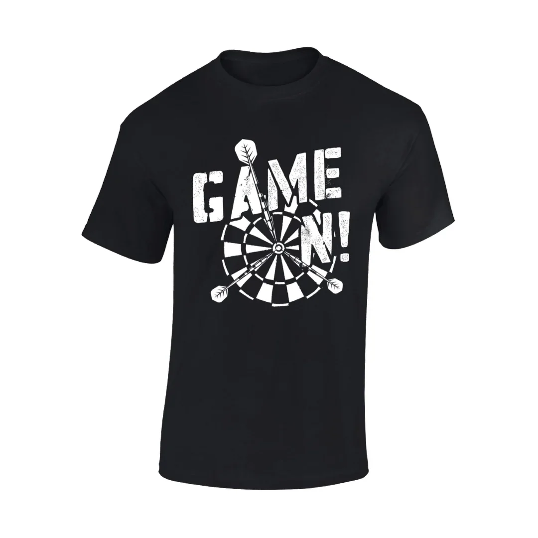 Game On T-Shirt Darts enthusiast T-shirt Autumn Fashion Sports Pure cotton Men's T-Shirt Children's Clothing Tee Y2k