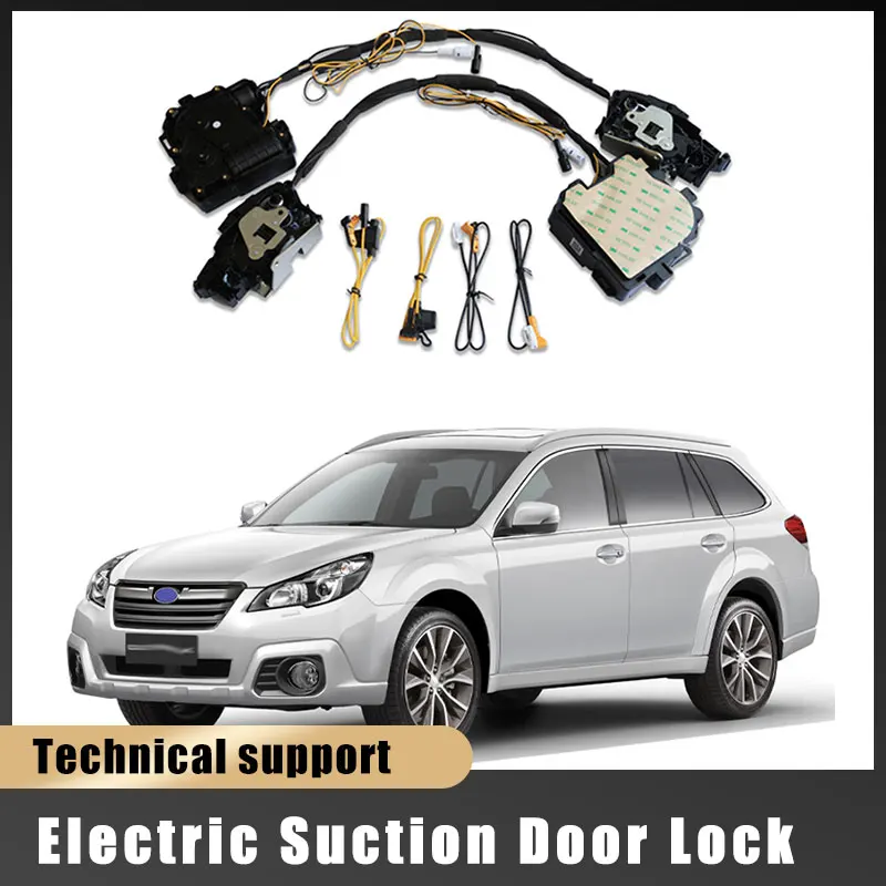 Car Soft Close Door Latch Pass Lock Actuator Electric Absorption Suction Silence Closer For Subaru OUTBACK 2017~2023