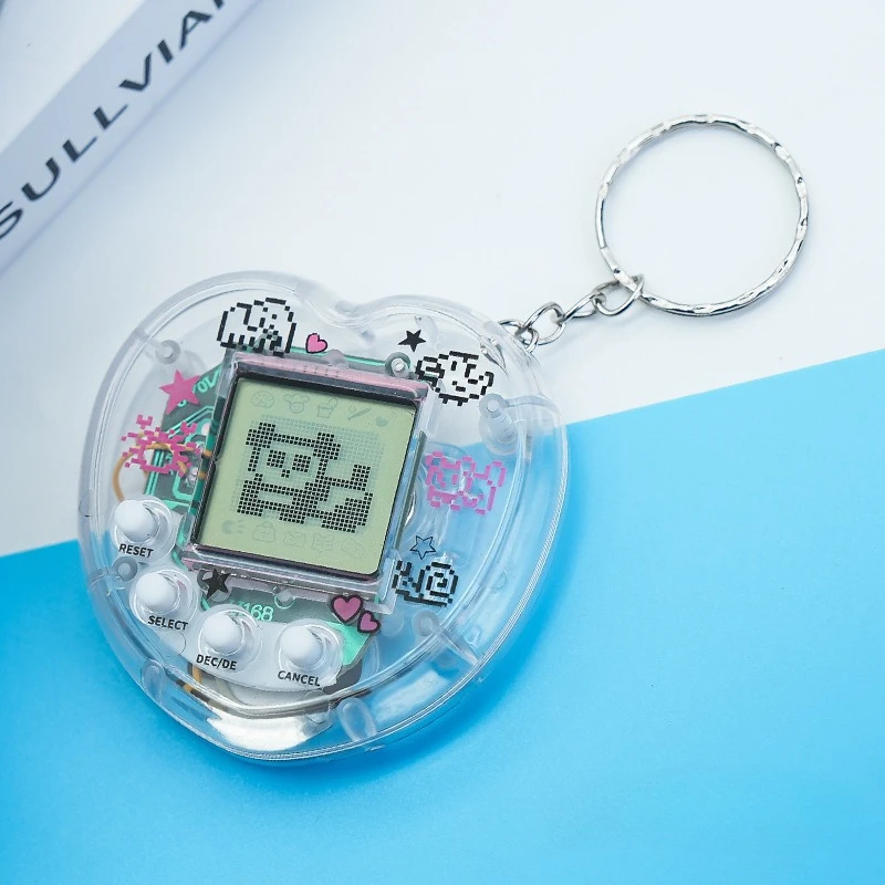 1Pc Random Color Children's Electronic Pet 168 Pets In 1 Virtual Cyber kid Digital Pet Toy Pixel Funny Gift Play Toy Keychain