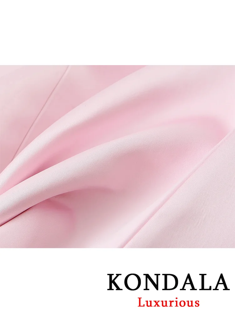 KONDALA Sexy Party Chic Mini abito da donna con fiocco Solido senza maniche Backless Zipper Cami Dress New Fashion 2025 Abito autunnale