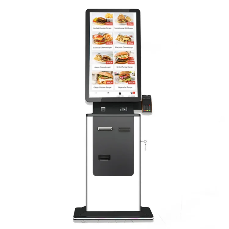 Manufacturer Price 43 inch Auto Self-service Order Payment Touch screen Kiosk Queue Machine Self Service Ordering Kiosk