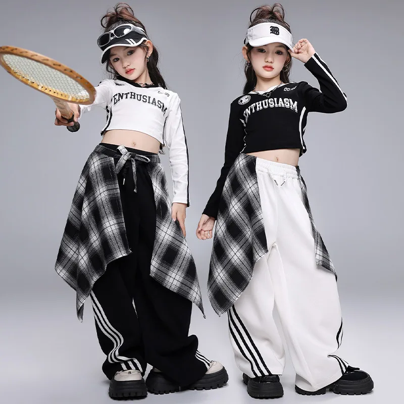 Костюмы для джазовых танцев для девочек, корейские костюмы для выступлений, детские костюмы Румбы, костюм хип-хопа для детей для танцев