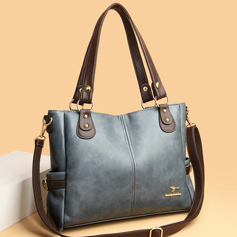 Bolsos cruzados de cuero suave para mujer, bolsos de lujo, bolsos de diseñador para mujer, bolso de hombro de mano informal, 2022