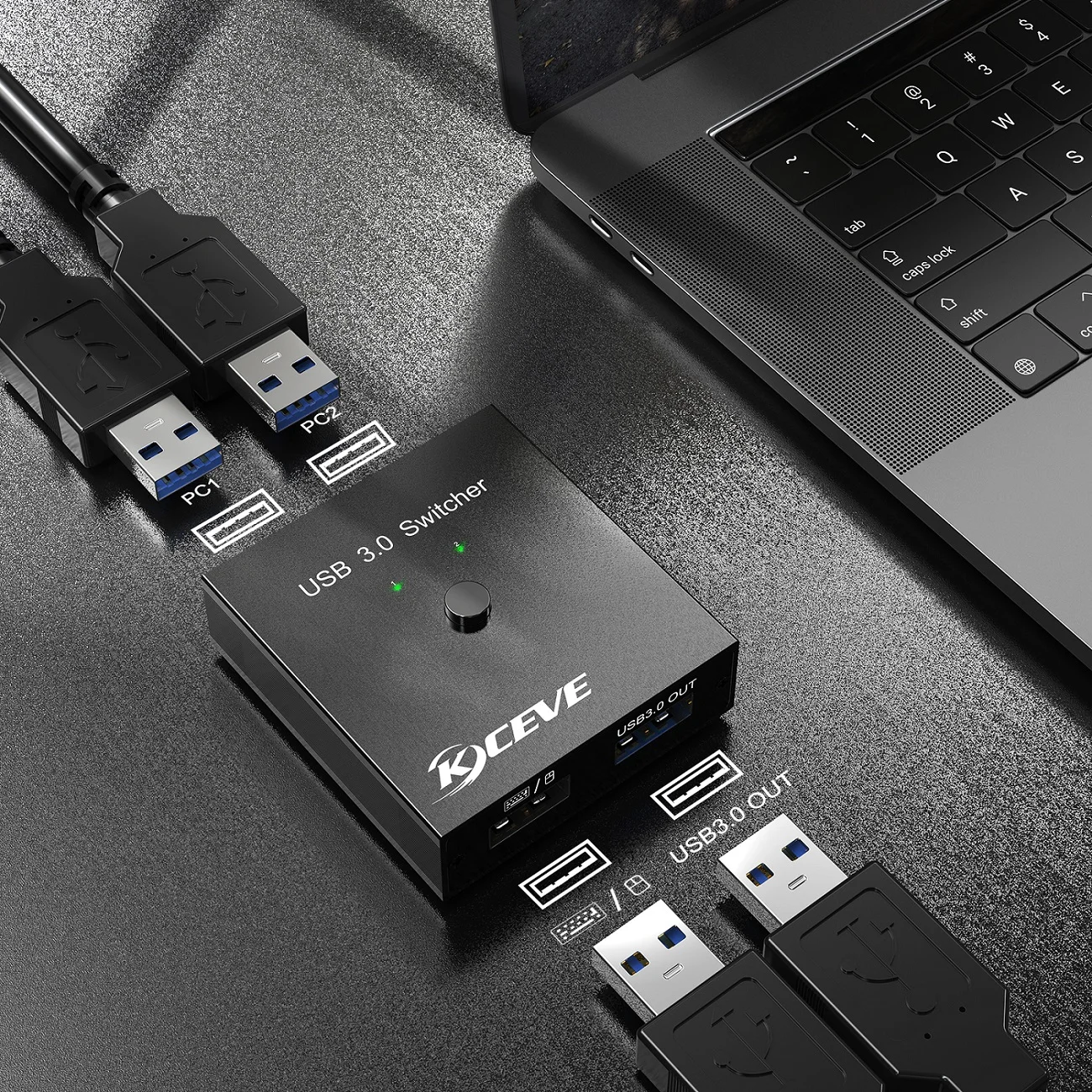 Conmutador USB KVM Sharer para impresora, conmutador multiinterfaz, divisor 4x4 o 2x4, interruptor Hdmi de ejemplo de aplicación