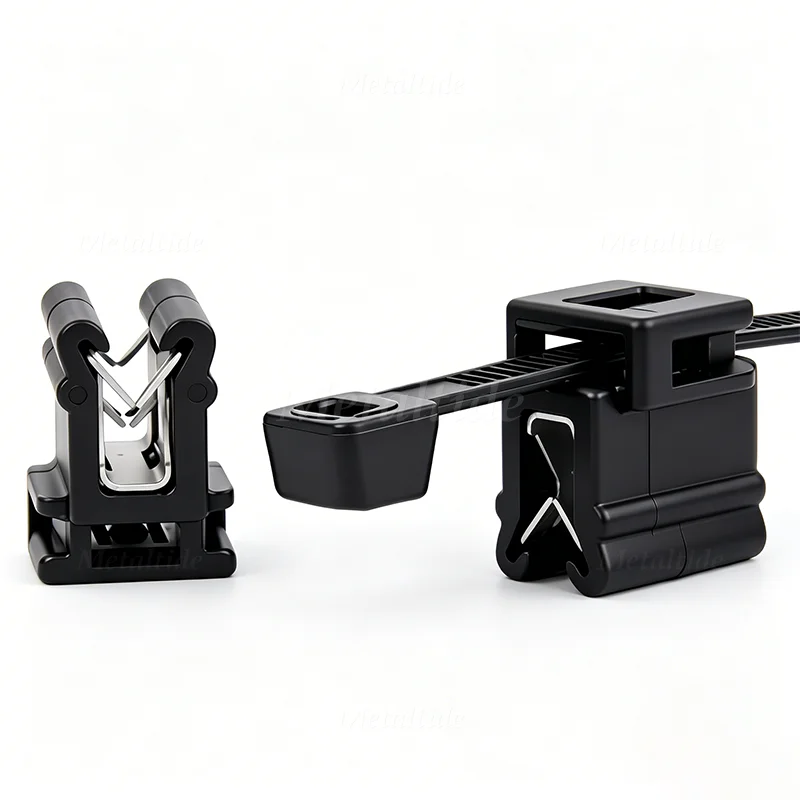 Automotive Cable Tie Mounts Car Sheet Metal Edge Clip Fastening Zip Tie Base Holder Plastic Auto Wiring Harness Fixed Clips Wire